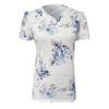 Vintage Floral Print T-Shirt, Random Print V Neck Short Sleeve Casual Top For Summer & Spring, Women's Clothing