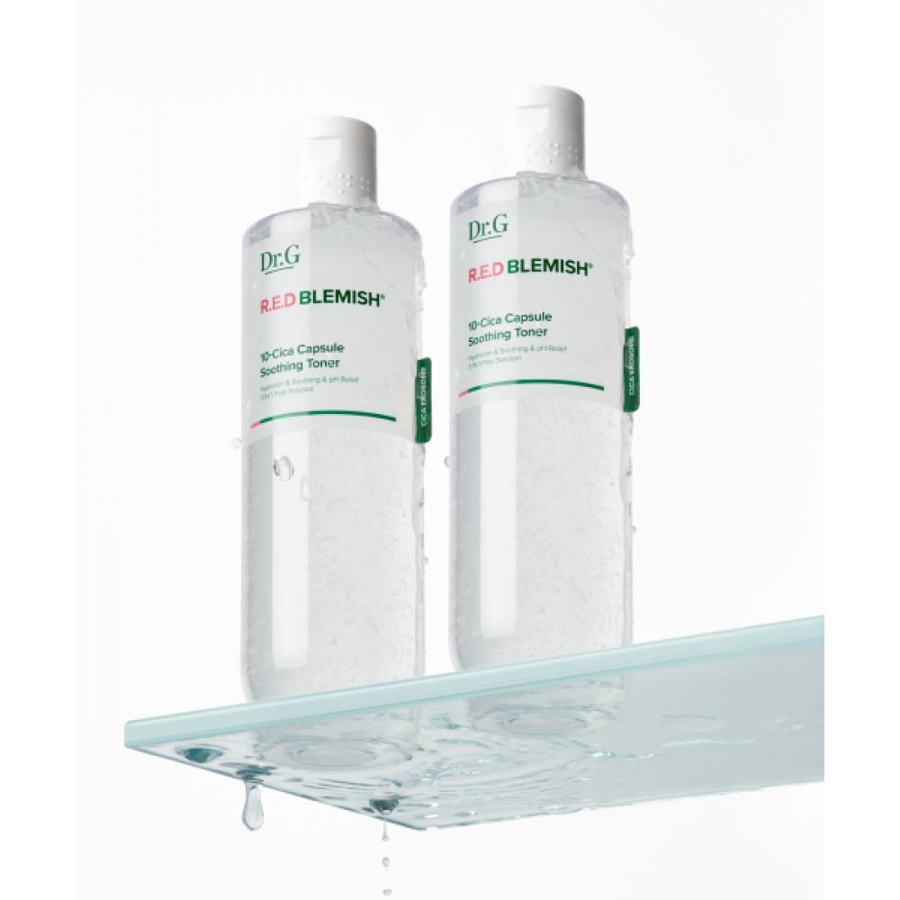 Dr.g Red Blemish 10 Cica Capsule Soothing Toner 300ml X 2 FREE