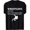European Sizes Funny Definition Wrestling Wrestler T-Shirt | Men'S Casual Short Sleeve, Comfortable Fit, Playful Graphic Tee, Crew Neck