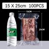 100pcs/Lot Kitchen Vacuum Sealer Bag Transparent Food Packaging Bag Fresh-Keeping Food for Food Saver Seal Storage Meal