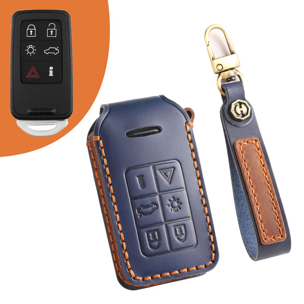Applicable To Volvo Xc60 Key Cover V40 Old V60 X60l Buckle S80l Car Key Case Bag Leather