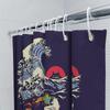 Unframed Japanese Wave Fox Art Bath Curtain Washoku Zen Decor Traditional Home Shower Curtains Japanese Style Bathroom Decoratio