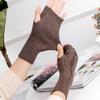 Women's Cable Knitted Soft Fingerless Gloves Warm Autumn Winter Gloves Fashion Knitted Half Finger Gloves Casual Outdoor Gloves
