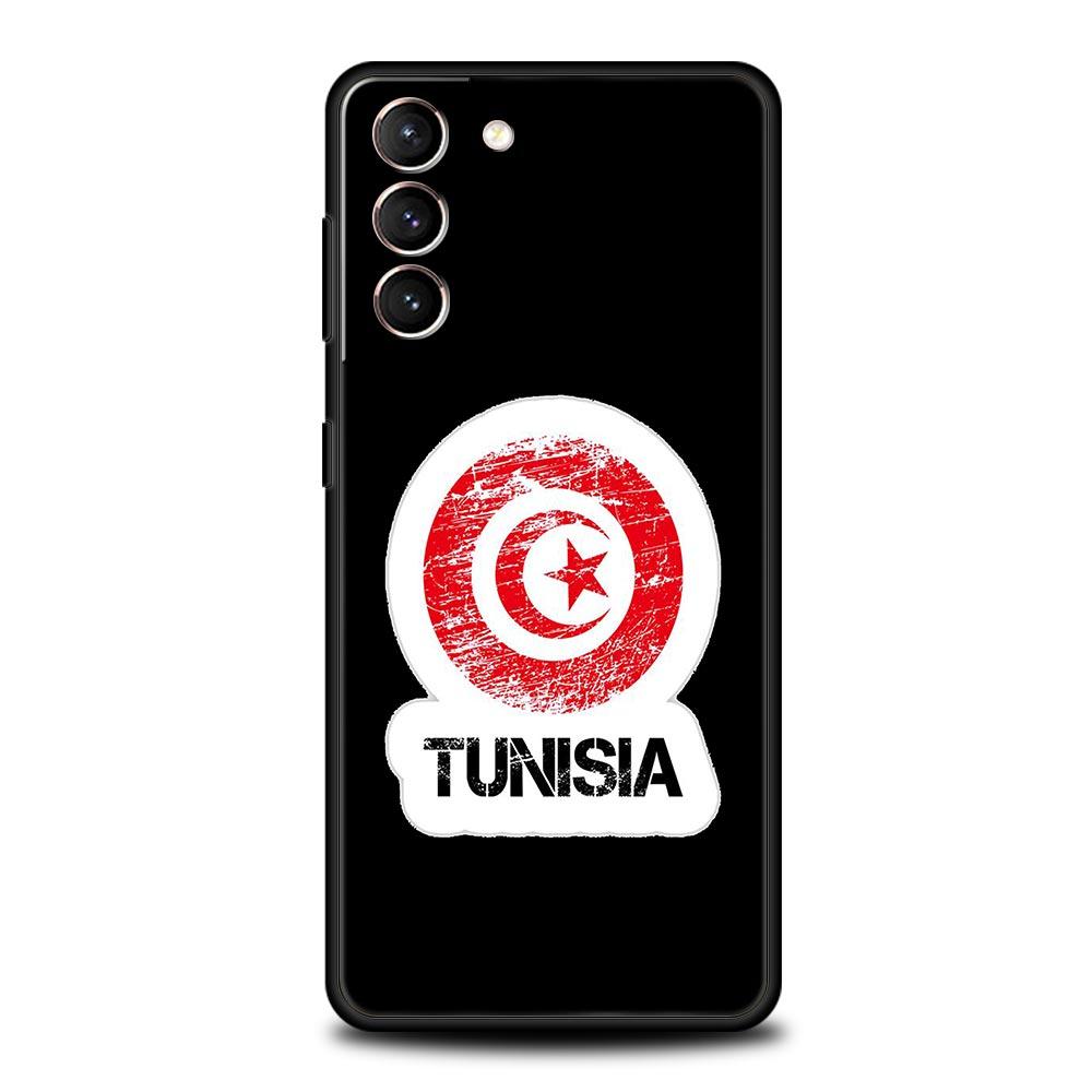 Soft TPU Phone Case For Samsung Galaxy S25 S24 S23 S22 S21 Ultra S20 FE 5G S10 S10E Plus Tunisia Passport Black Cover