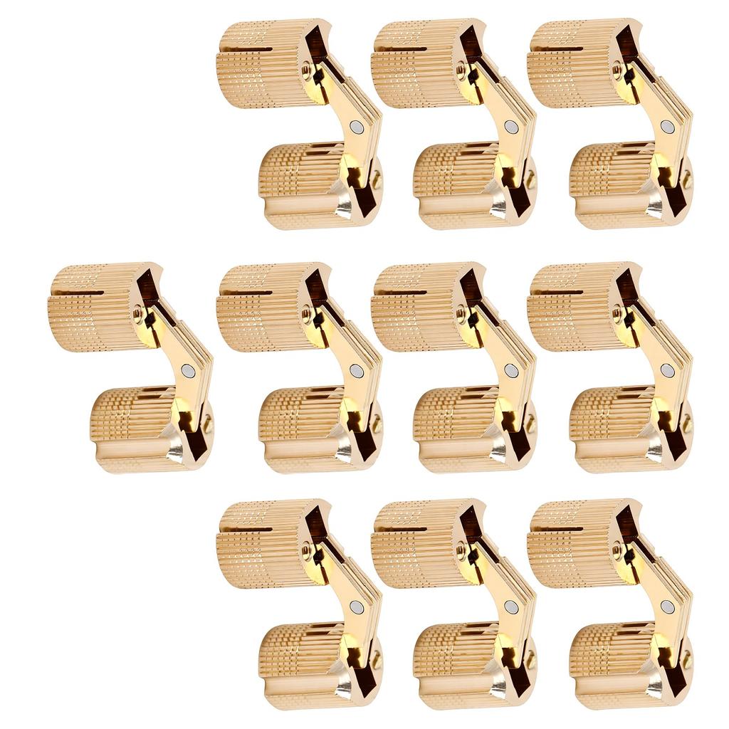 10 Pcs 12mm Hidden Brass Cylindrical Hinge 180 Degree Opening Angle Concealed Hinges for Jewelry Box Small Furniture