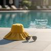 Summer Travel Sun Protection Hat Women Simple Solid Color Outdoor Casual Versatile Wide Brim Sunshade Fisherman Cap Breathable
