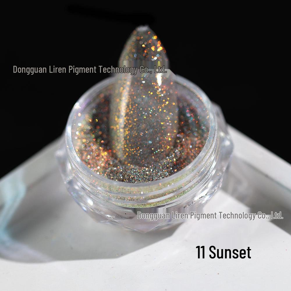 Iridescent Opal & Crushed Diamond Nail Art Reflective Glitter Powder