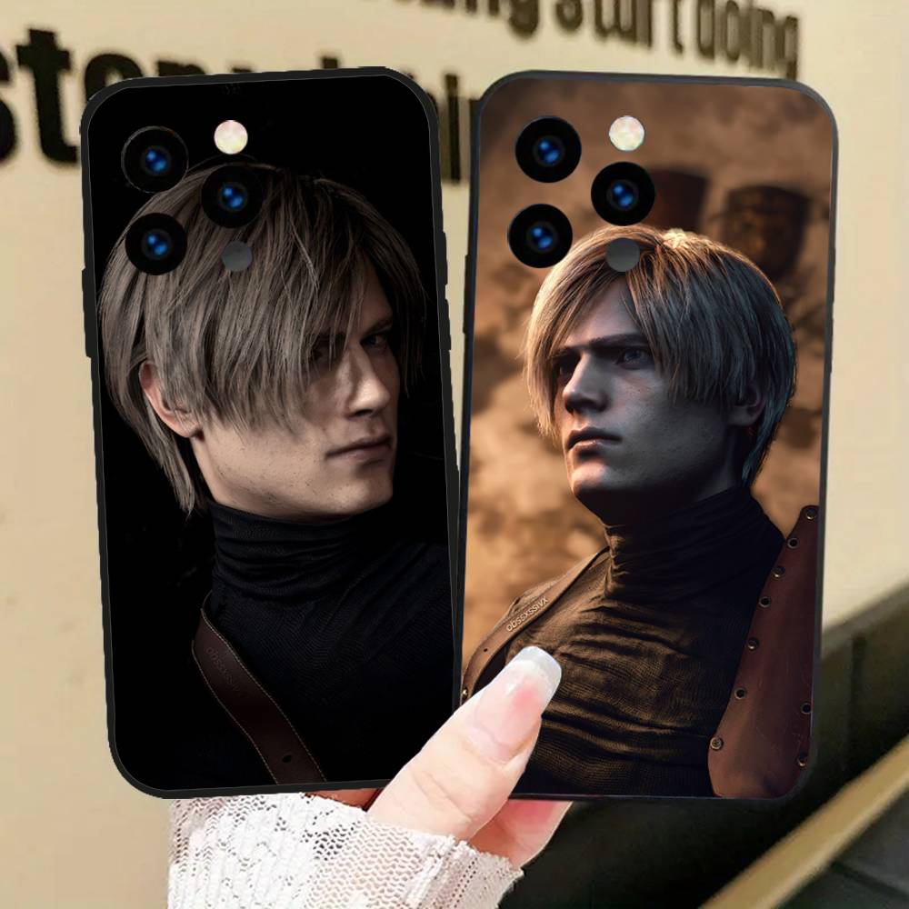 Leon R Resident Kennedy E-Evil 4 Carcasă Telefon Pentru IPhone 17 Air 16 15 14 13 Pro Max 11 12 Capac Negru din Silicon