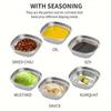 1PC Stainless Steel Sauce Dish, Divided Seasoning Sauce Dip Bowl, Korean Ketchup Sauce Bowl, Vinegar Soy Spice Condiment Tray