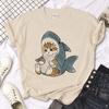 Cat Tops Women T Shirts Streetwear Summer Anime T Shirt Girl Y2k Japanese Clothes