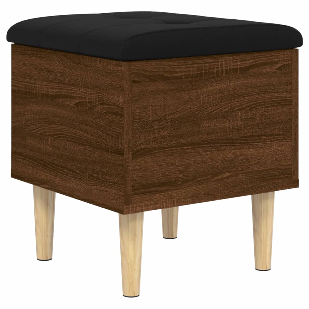 Storage Bench in Brown Oak Look 42 x 42 x 46 cm