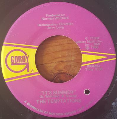 7inch Record TEMPTATIONS - It's Summer / I'm The Exception To  G7109F Gordy 1971 US Soul/Funk Used