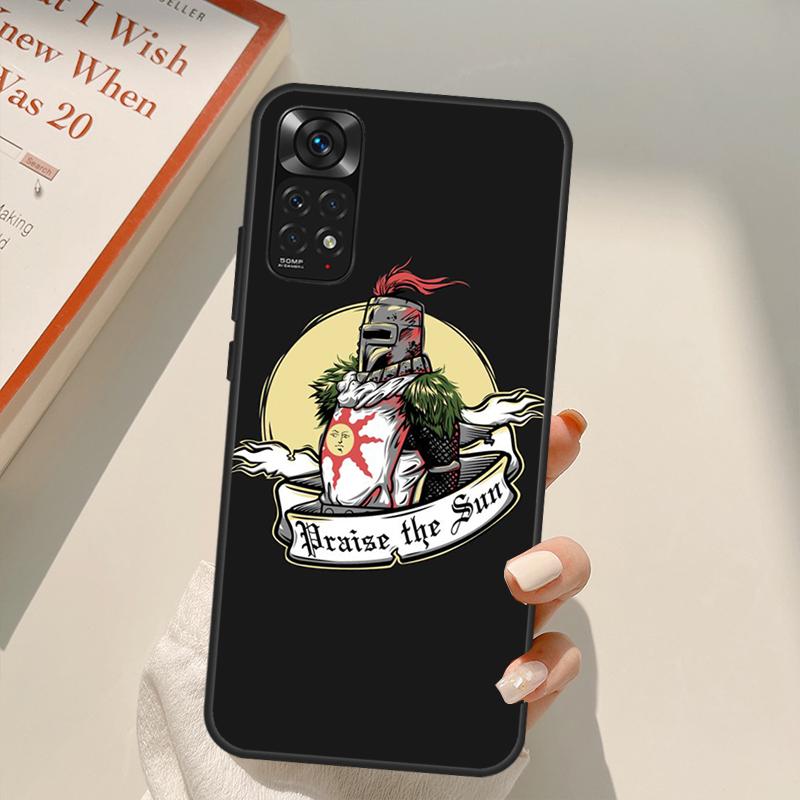 Husa Praise the Sun Dark Souls pentru Xiaomi Redmi Note 11 10 9 8 Pro Note 11S 10S 9S 8T K50 K40 9A 9C 10A 10C
