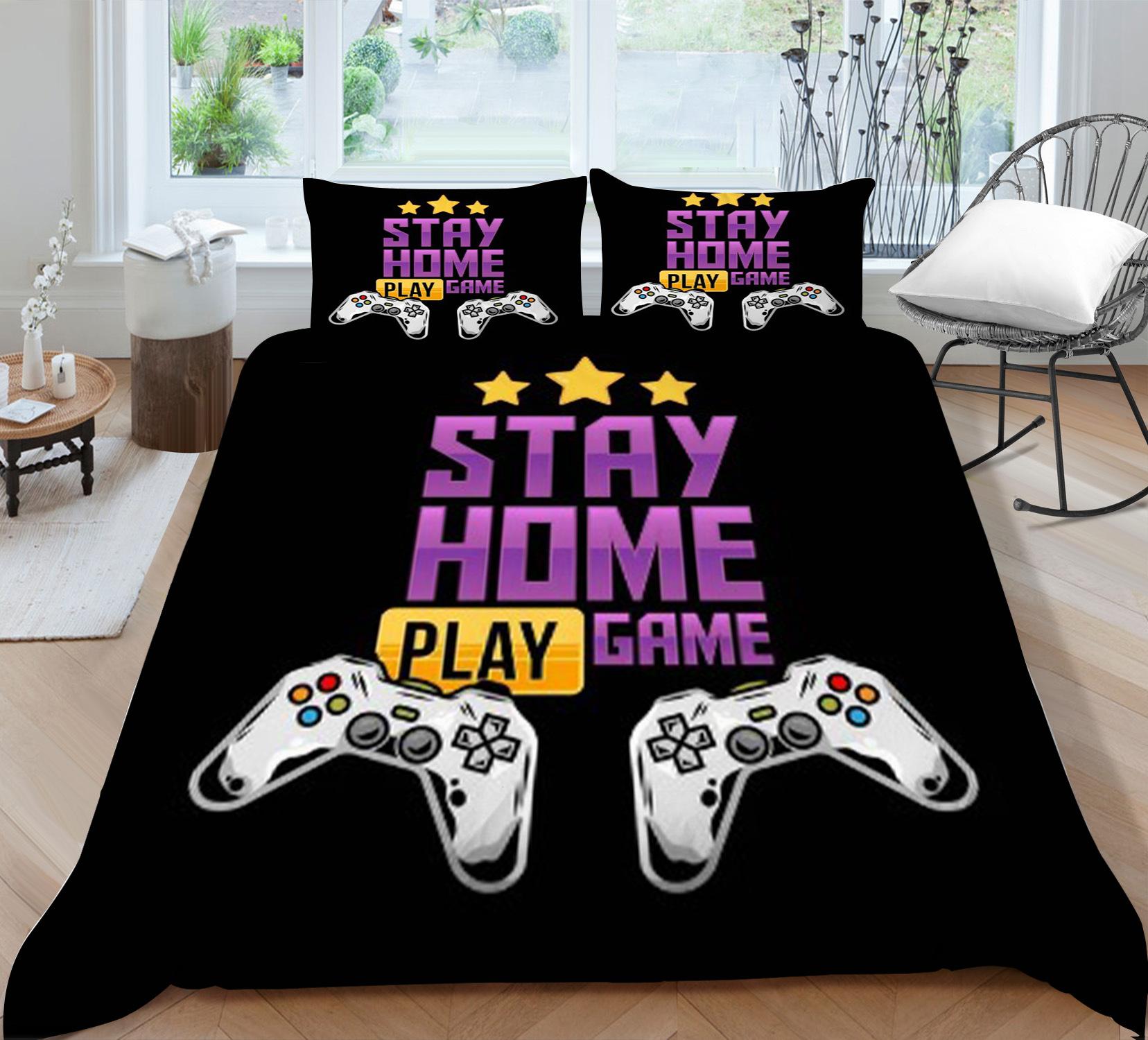 

Gamepad Series Quilt Cover Pillowcase Two Or Three-Piece Set Polyester Home Textile Kit 3D Digital Printing 90*200