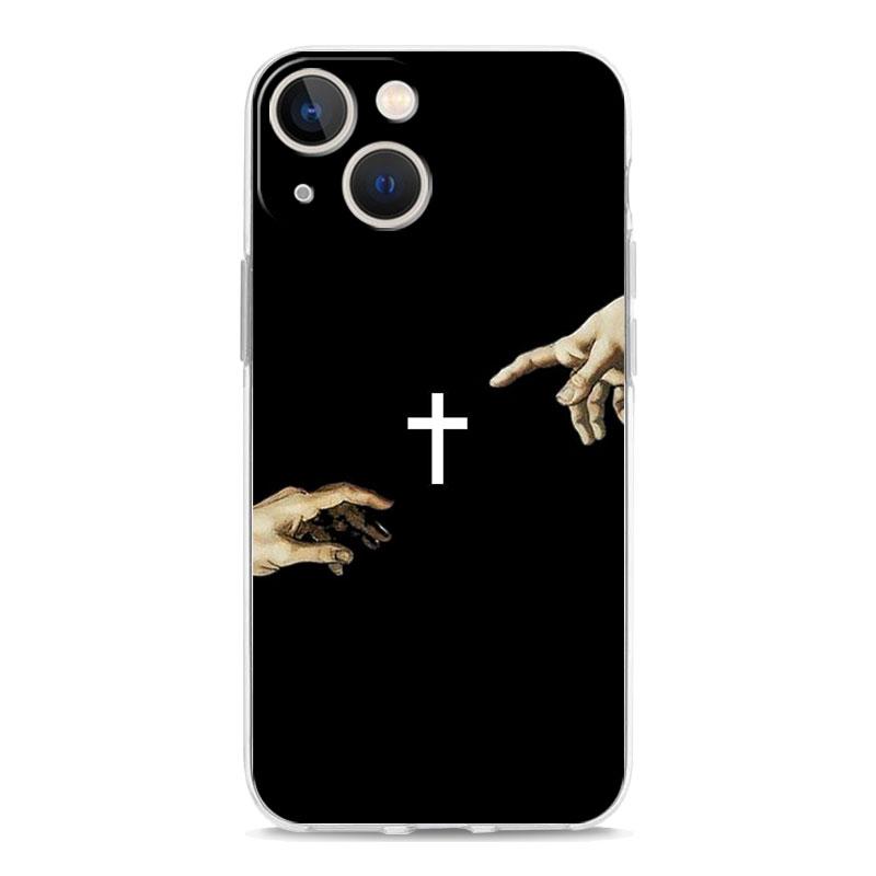 Phone Case For iPhone 17 Cases iPhone Air 16 15 12 13 14 Pro Max 7 8 Plus 16Pro iPhone11 Cover Bible Jesus Christ Cross
