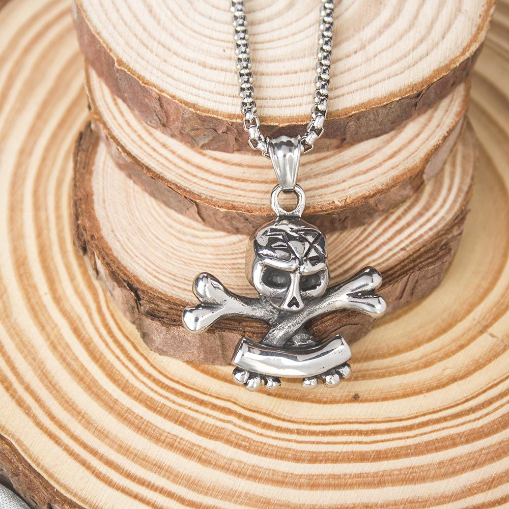 Vintage Pirates Of The Caribbean Skull Jack Hat Necklace, Unisex Apparel
