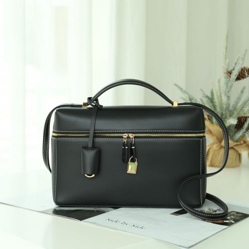 

Boston Bag Popular Cowhide Knitted Women s Texture Western-style Handbag Single Shoulder Underarm Square 27x10x19 Length, Width and Height чёрный