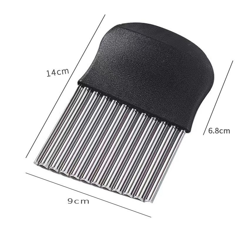 Kráječ bramborových lupínků z nerezové oceli Těsto Zelenina Ovocná mačkanka Zvlněný kuchyňský nůž Kráječ Sekáček Nástroj na výrobu fritovacích smaženic Nástroje Gadget