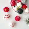 Set Of 4 Winter Snowflake Wool Felt Decoration Colorful Christmas Tree Decoration With Secure Hanging Ropes