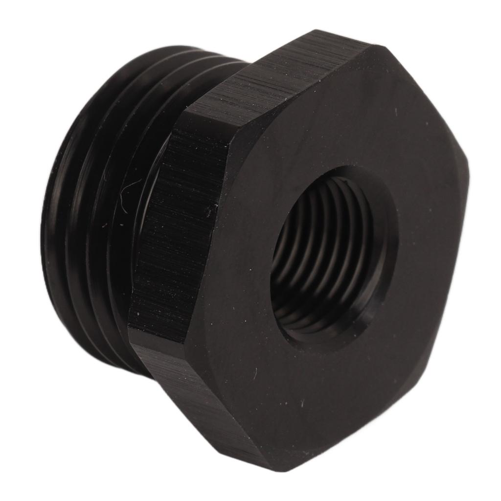 Hex Nut with O Ring 8AN 1 8in NPT Internal Thread Black Aluminum Hex Head Nut for Vehicle