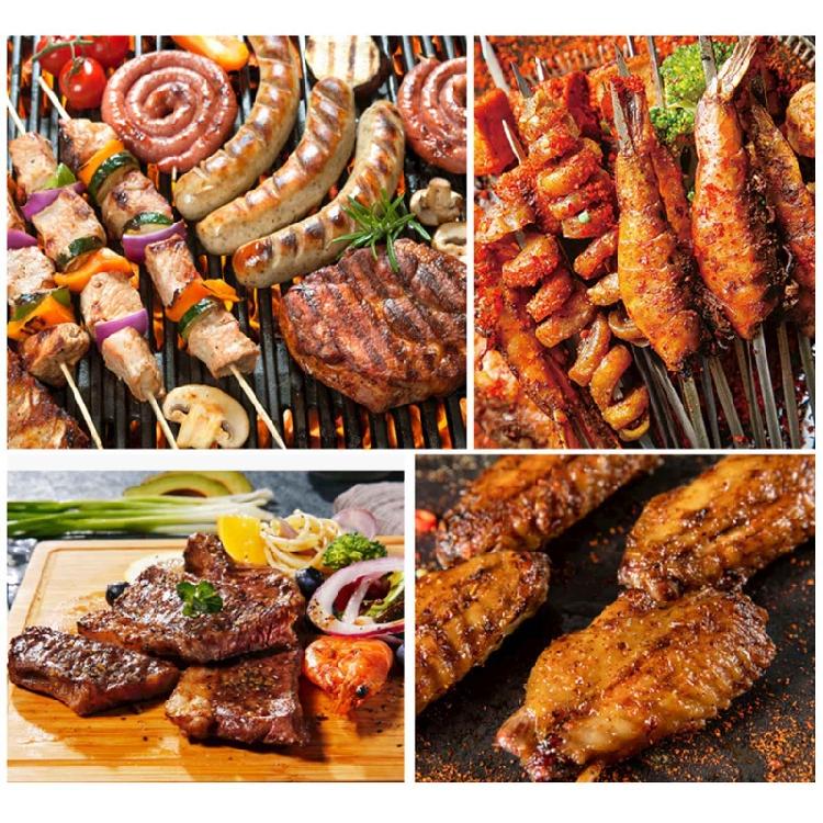 BBQ Grill Basket Grill Tray Nonstick Grilling Basket Camping Cookware Durable