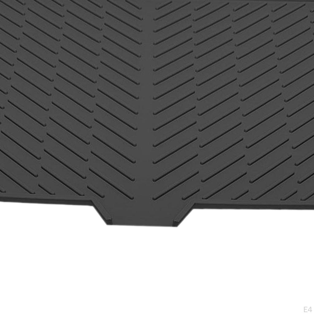 Compact Kitchen Sink Mat for Dish Drying with Drain Feature