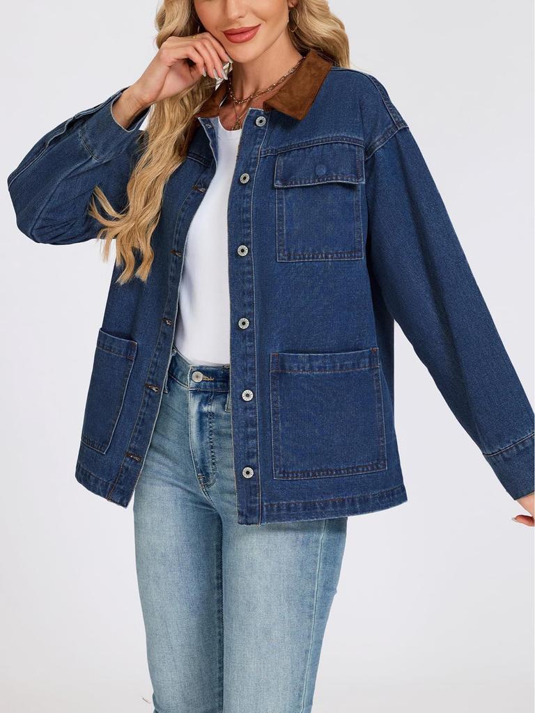 Vielseitige Patchwork-Denimjacke für Damen, Frühjahr/Herbst 2026