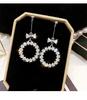 European & American Fashion Rhinestone Zirconia Bow Stud Earrings