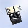 USB3.0 Adapter C Type for Computer Motherboards 19/20PIN To 2 Port USB A Female Port Connection