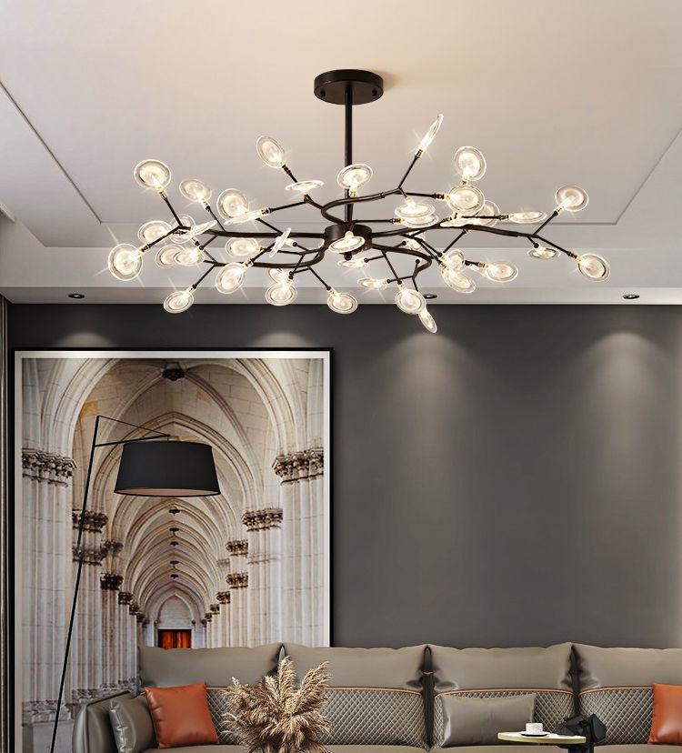 Nordic Firefly Chandelier: Minimalist Creative Lighting for Dining, Bedroom & Living Spaces