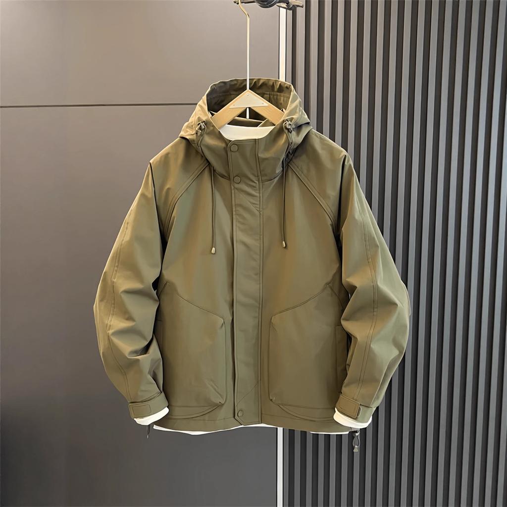 Spring and Autumn Hooded Jacket Men's Casual Versatile Fashion Sports Simple Outdoor Jacket