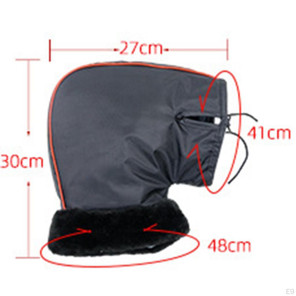 Cold Weather Motorcycle Handlebar Muffs, Windproof Mitts for Riding