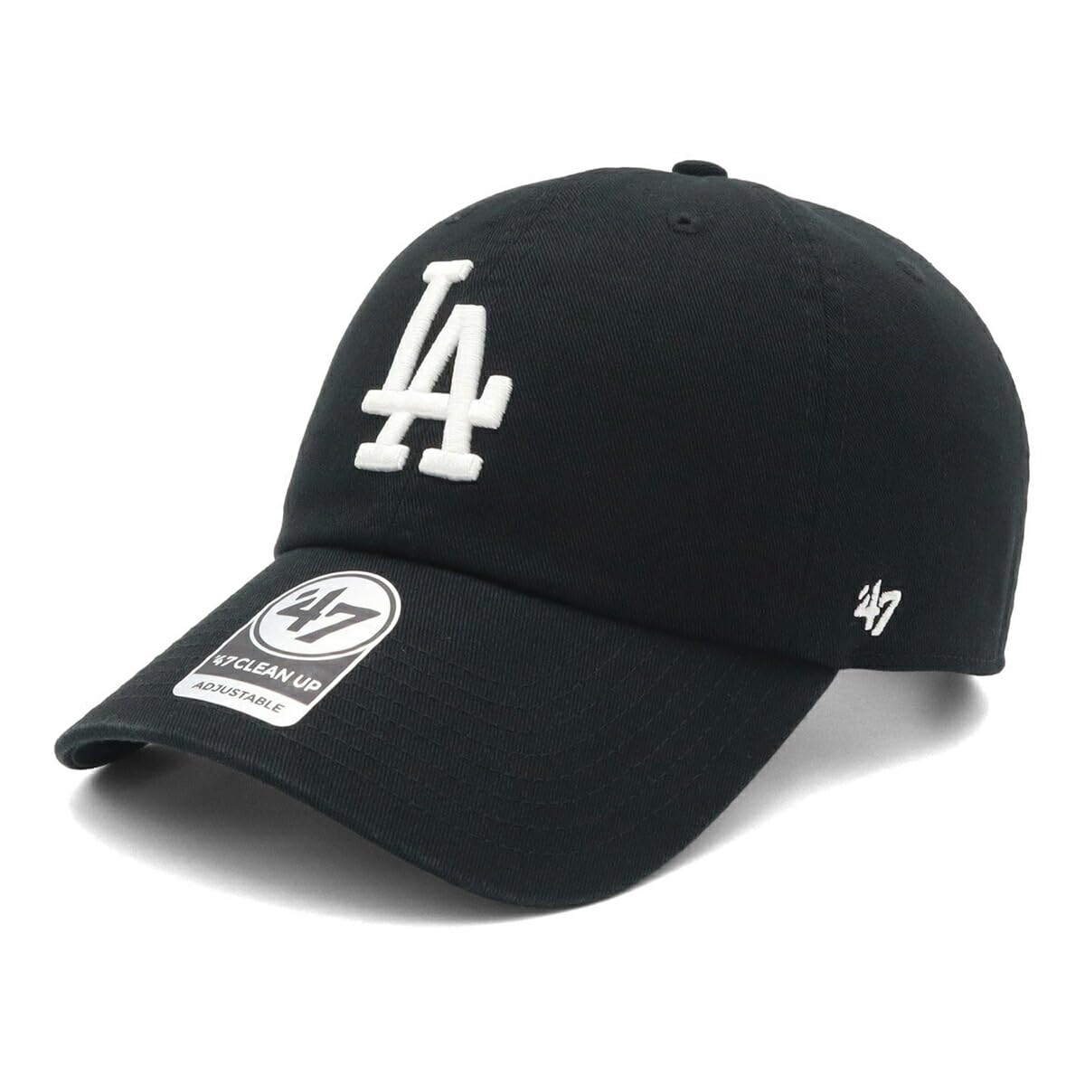 

47brand 47BRAND 47 Clean Up Cap, MLB Logo, LA Black/White, FREE 47 CLEAN UP