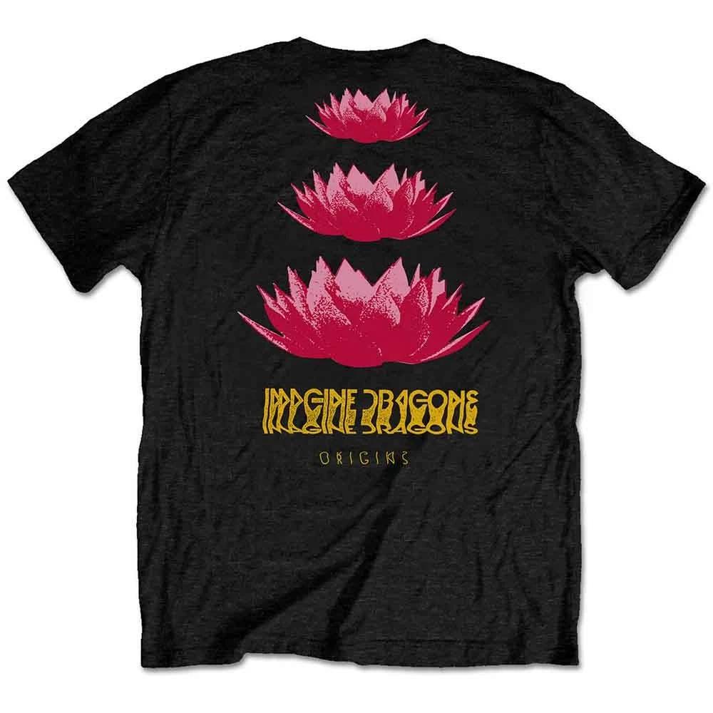 Imagine Dragons T Shirt Origins Lotus Band Logo new Official Mens Black XL