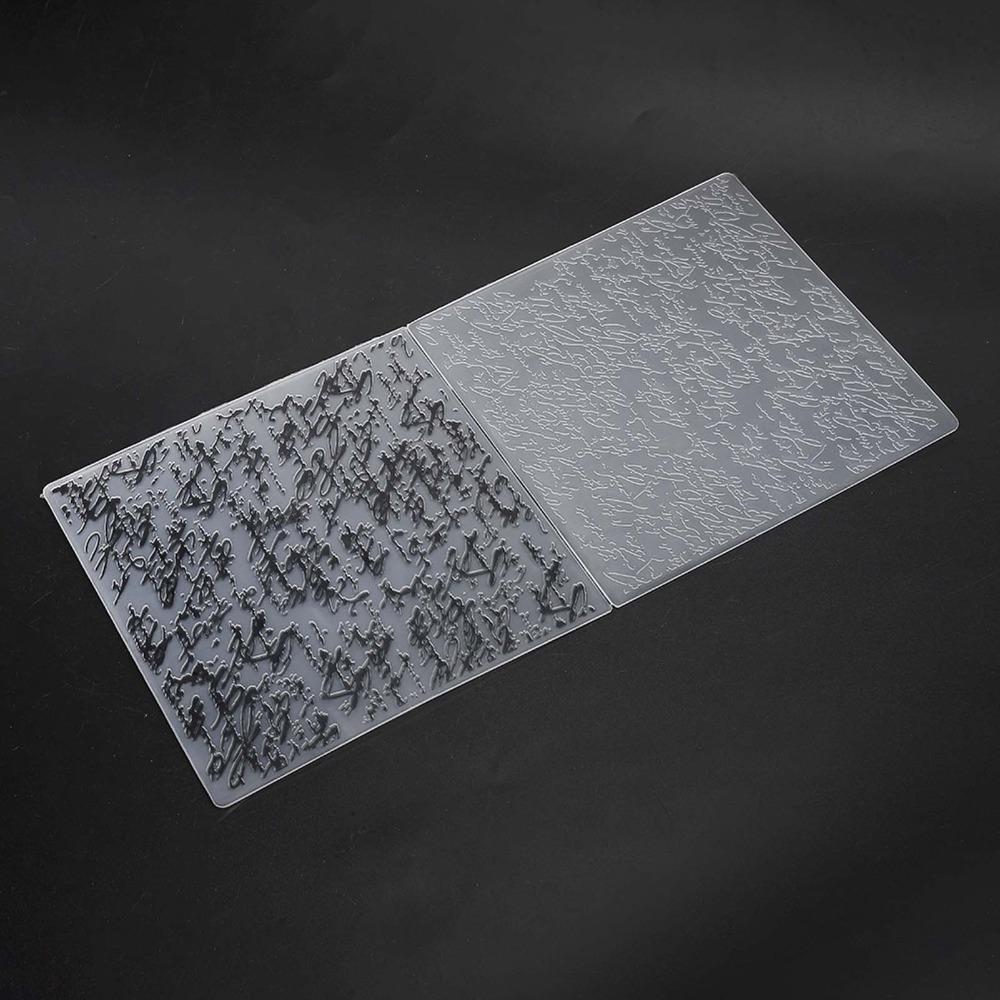 2pcs Reusable Polymer Embossing Mold Polymer DIY Embossing Plate Embossing Folder  Scrapbooking