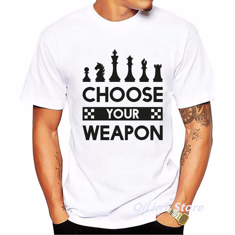 If You Lose The Queen You Might As Well Lose The Game Chess Print Funny T Shirts Men Summer Top White TShirt Graphic T Shirts