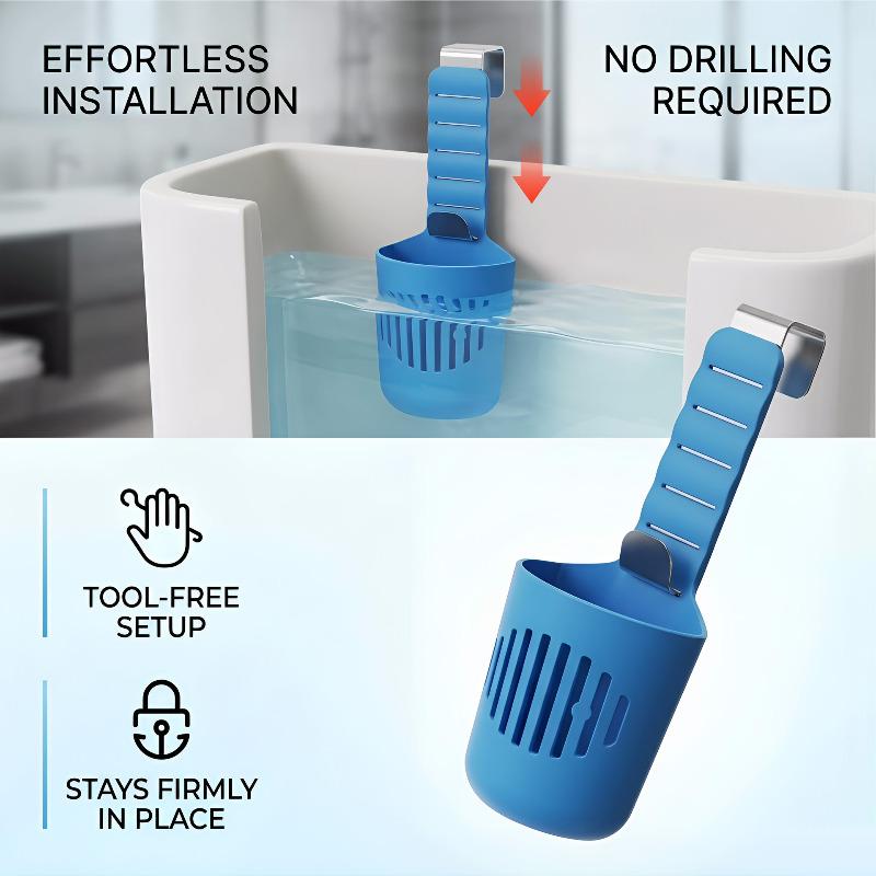 Adjustable Silicone And Metal Hook Hanger For Toilet Tank Cleaning Tablets Chlorine Dioxide Tablet Holder For Bathroom Hygiene MIT