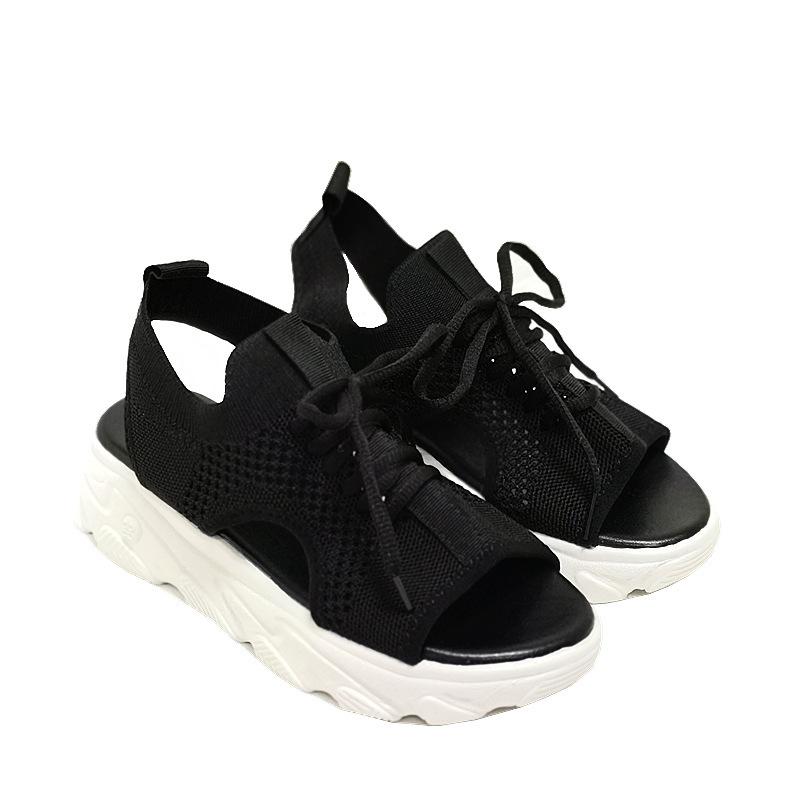 Fashion sports sandals for women summer new thick sole flying woven soft sole casual hollow European and American beach sandals42