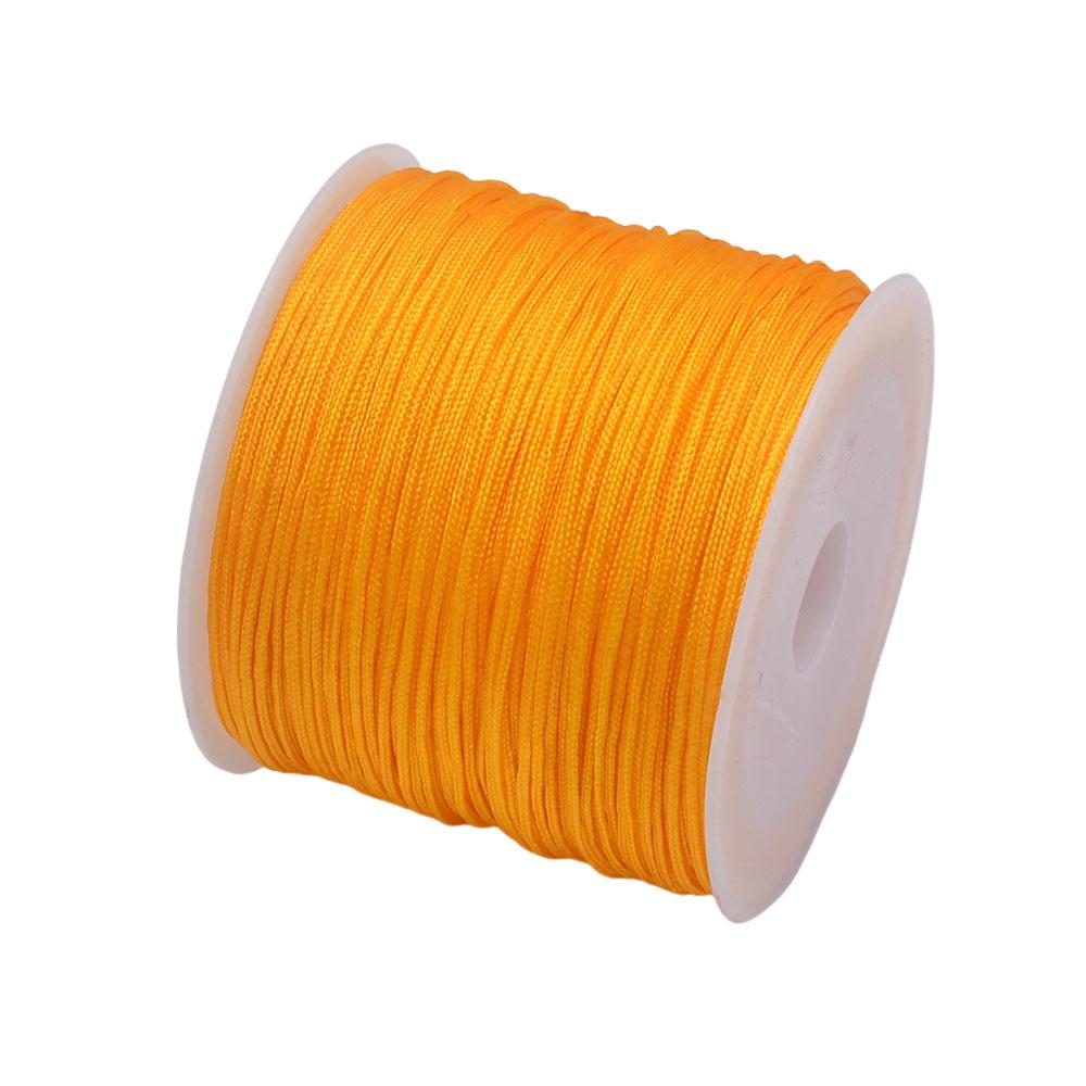 50Yds 0.8mm Crafts Nylon Cord For Jewelry Making Beading Braided Nylon Satin String for Bracelets Rattail Trim Chinese Knot