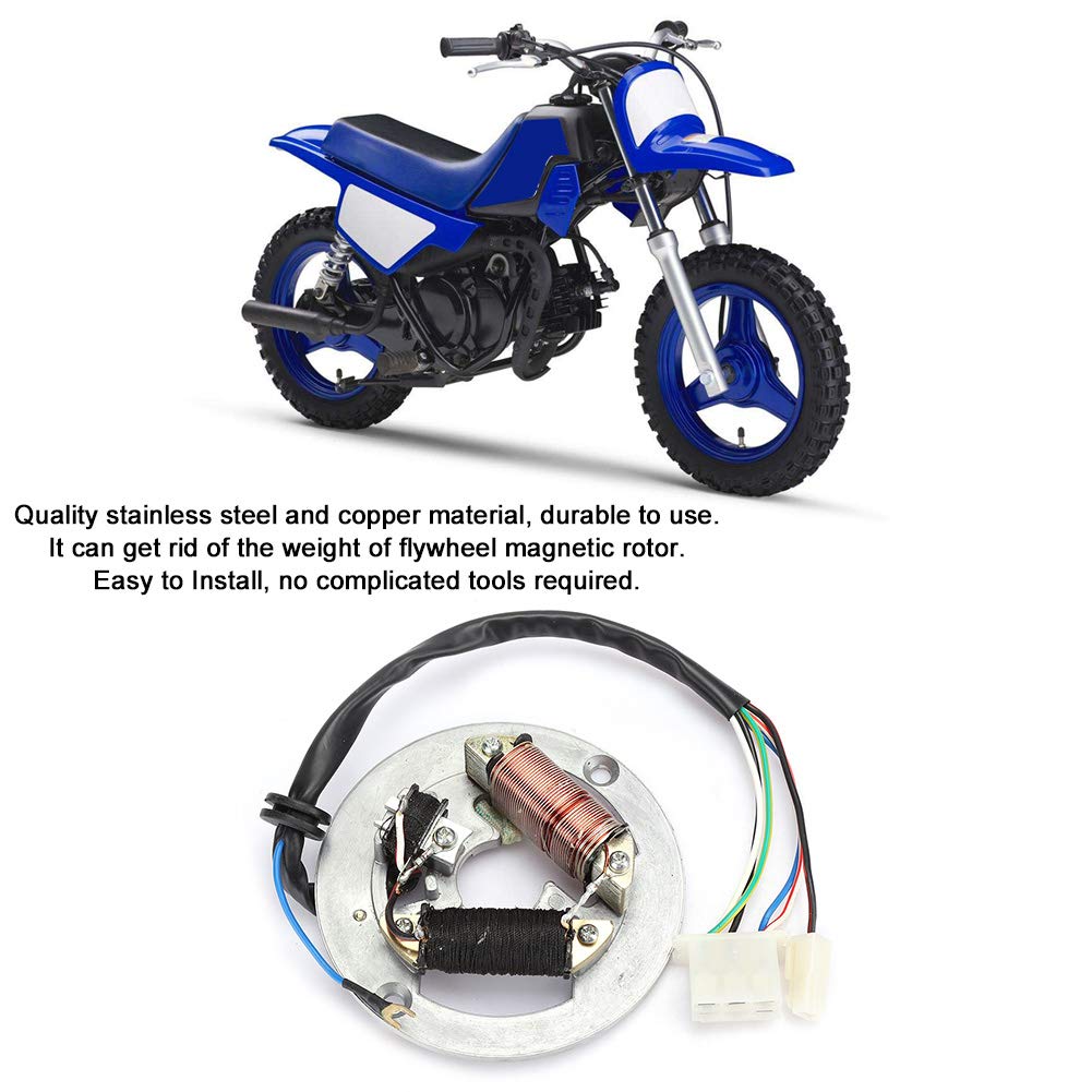 Motorrad Stator Zündung Elektromagnetischer Stator Stator Motorrad Elektrisch Edelstahl Kupfer 115mm 300mm Yamaha PW80 Ersatz Motorrad