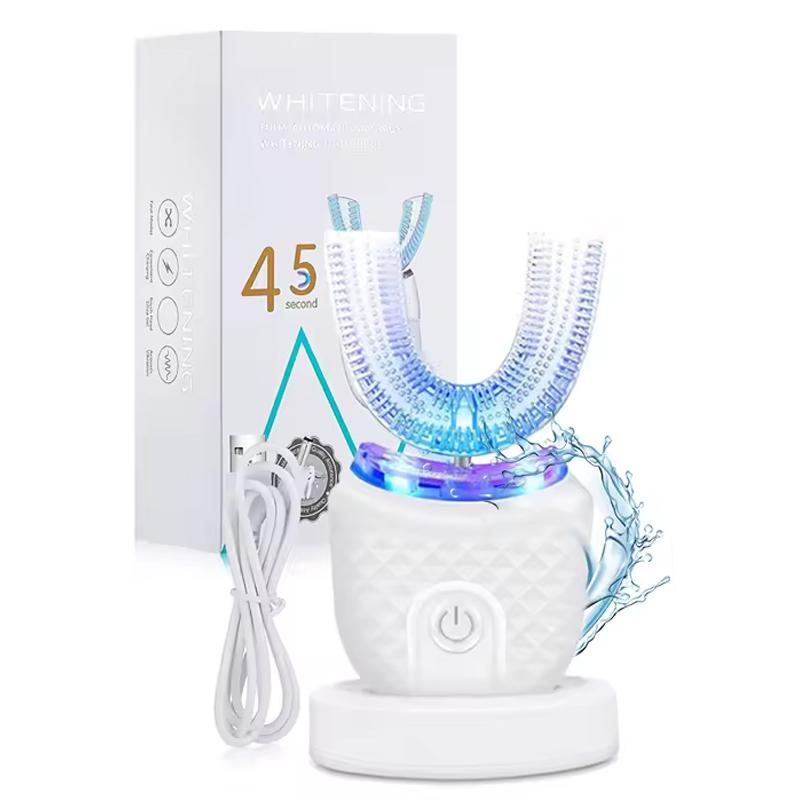 Electric U Shaped Type Toothbrush 360 Degrees Ultrasonic Adults Whitening Silicone Automatic Electric Toothbrush