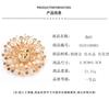 European and American high-end light luxury exaggerated yellow crystal corsage atmospheric luxury inlaid stone micro-inlaid zircon flower pin brooch
