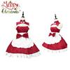 Christmas Woman Sexy Maid Outfit Santa Cosplay Costumes Bow Lolita Wine 5xl Red