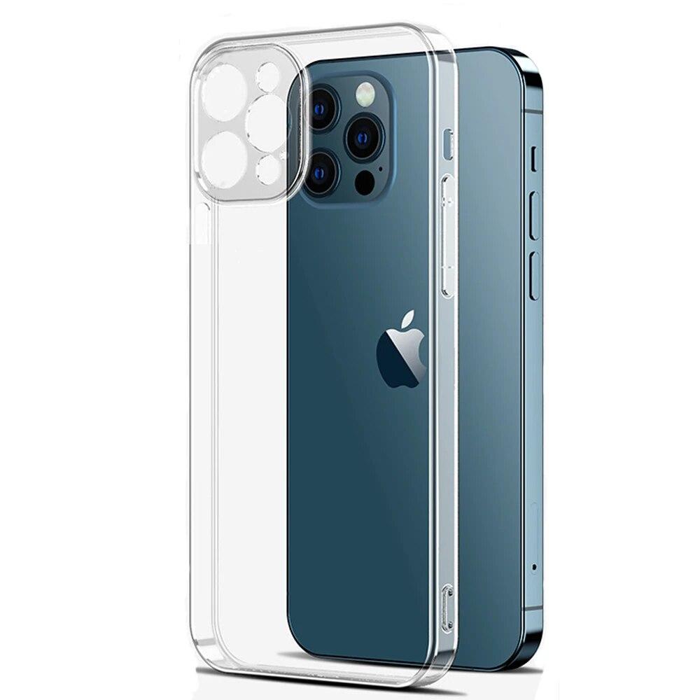 Průhledné pouzdro na telefon pro iPhone 15 Pro Max Case Silikonový měkký zadní kryt pro iPhone 14 13 12 11 Pro 7 6 8 Plus SE XR XS Mini pouzdra