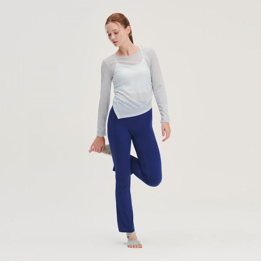 Huit Soft Modal Shirring Asymmetric Long Sleeve Tee Htwtl6i05t