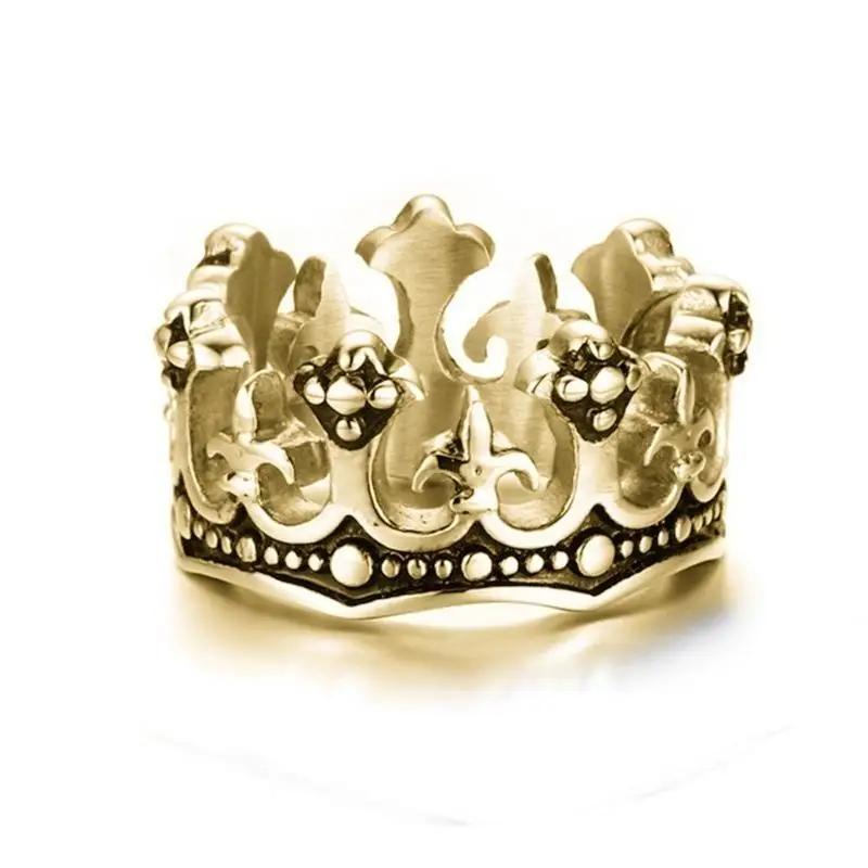 Fashion Classic Retro Crown King Fashion Punk Simple Ring For Men Women's Party Charm Accessories Decoration Gift Creative