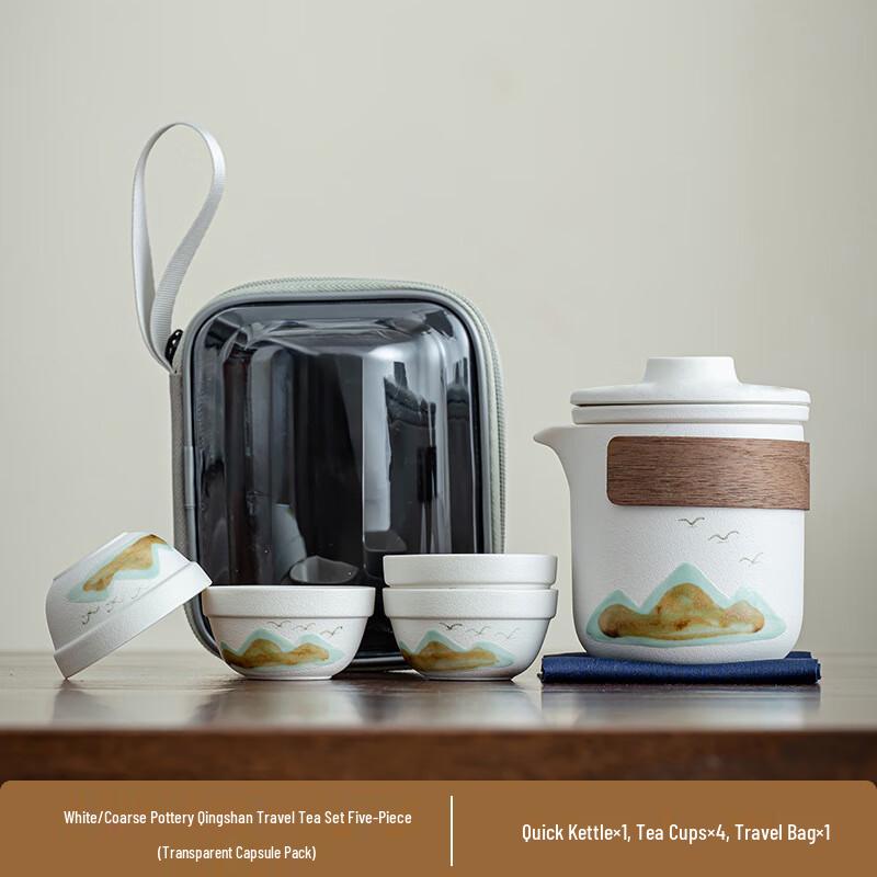 Coarse Pottery Travel Tea Set