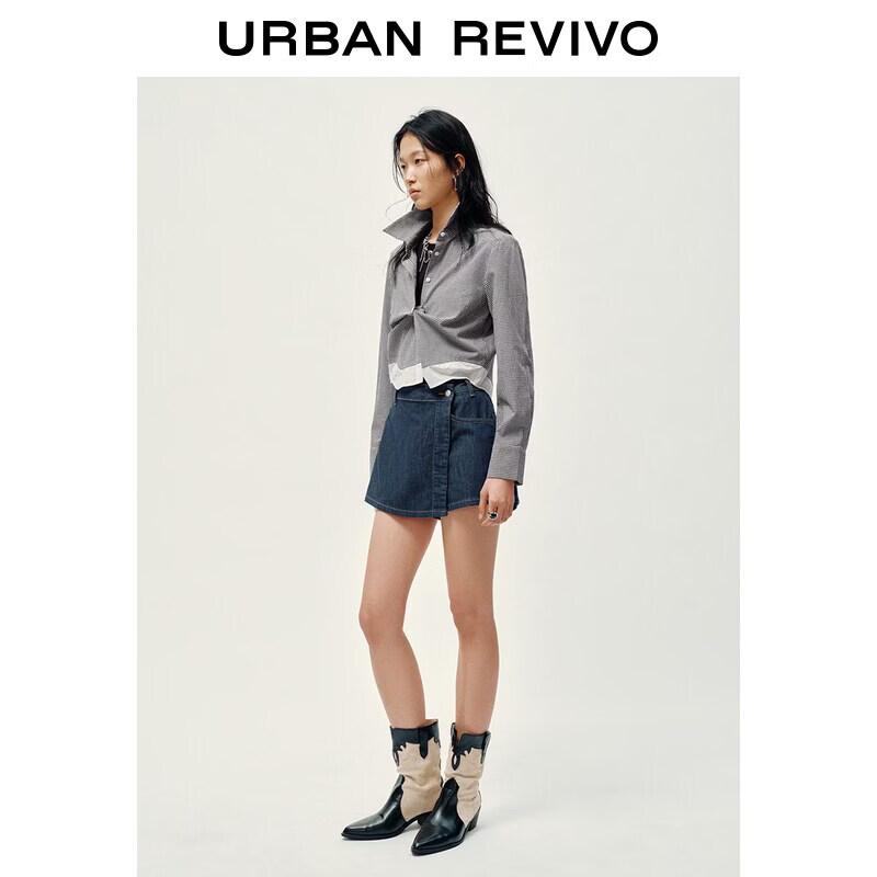 UR2026 Women's Layered Denim Skort