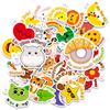 50 Vitality Cute Pet Encouraging Text Small Handle Stickers Cute Animal Inspirational Phrases Decorative Fun Stickers