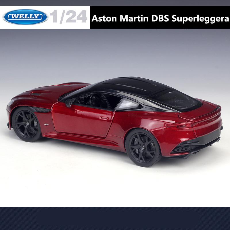 Welly 1/24 Aston Martin DBS Superleggera Alloy Sports Car Model Diecast Racing Car Model Simulation Collection Toy Gift
